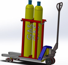 Gas cylinders pallet transport cage argon oxygen nitrogen helium