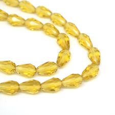 FACETED TEARDROP CRYSTAL GLASS BEADS PICK COLOUR - 4X6 5X7 8X11 10X15 12X18MM