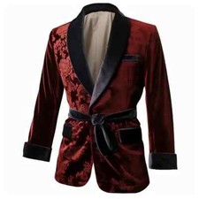 Smoking Jacket robe Vintage Velvet