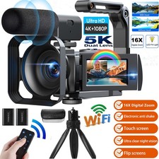 5K Camcorder 56MP Dual Lens