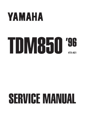 Yamaha tdm 850 service - tdm,