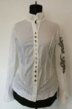 Elisa Cavaletti Daniella Dallavalle Embellished Embroidered Blouse Shirt Size M