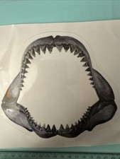 JAWS GREAT WHITE SHARK JAWS STICKER TACKLE BOX STICKER 15 X 14cm