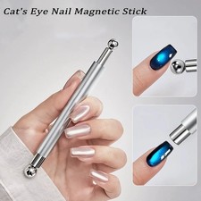 Round Steel Magnetic Stick Double Head Cat Eye Magnet Pen Nail Tool