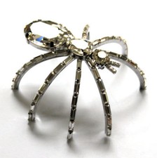 Butler and Wilson Clear Baguette Crystal Spider Brooch LARGE HALLOWEEN VINTAGE 