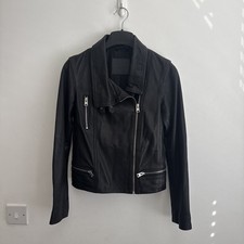 All Saints Ladies BALES LIMITED EDITION Leather Biker Jacket UK 6 VGC