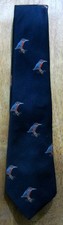 Grenville Vintage Dk Blue Kingfisher Design Tie Fashion/Accessory/Bird/Nature