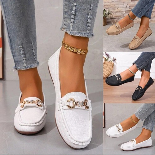 Ladies womens flats slip - slip, on