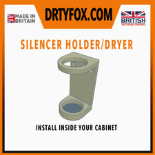 3D Printed Rifle Moderator Holder, Gun Cabinet, Rifle Storage, Silencer Holder.