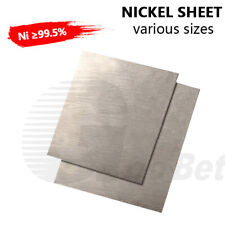 Pure Nickel Sheet Ni 99.5% Thick 1mm 2mm 3mm Flat Plate For Electroplating Anode