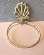 Vintage Style Shabby Chic Towel Ring, Ornate Bath Hand Towel Holder
