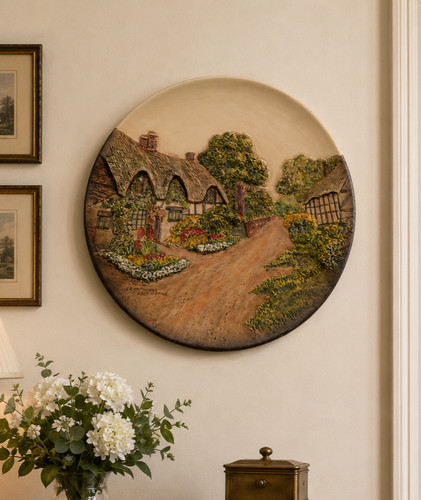 Vintage cottage scene - vintage,