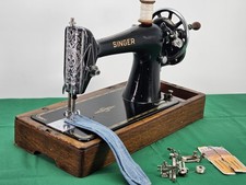 Serviced Singer 66K Hand-crank Sewing Machine In Good Working Order