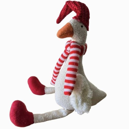 Festive goose red fabric - festive,