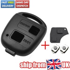 2 Button For Toyota Yaris Corolla Prado Tarago Remote Car Key Fob Case Shell UK