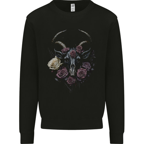Goat skull with roses - a,