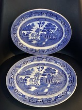 Swinnerton ‘Old Willow’ 25cm Ironstone Serving Plates.  Staffordshire. England