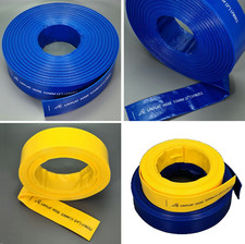 Layflat Water Delivery Hose Discharge Pipe Pump Lay Flat Irrigation Blue mm inch