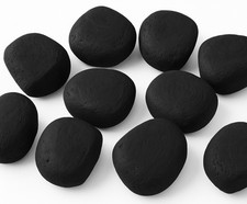 Fireplace 10 Black pebbles Replacement Gas Fire/Bio Ceramic by Firebrand Direct