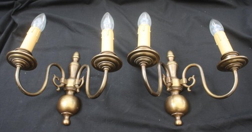 Vintage pair brass - of, flemish