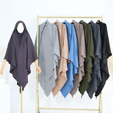 Large Khimar Hijab Women Prayer Niqab Abaya Muslim Kaftan Top Ramadan Burqa Robe