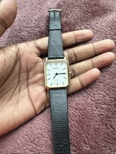 Philip Mercier watch e1205 4136 18k Gold Plated shock Resistant Quartz Black