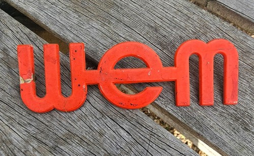Original brass wem logo - brass, badge