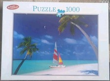 Beach With Palm Trees and