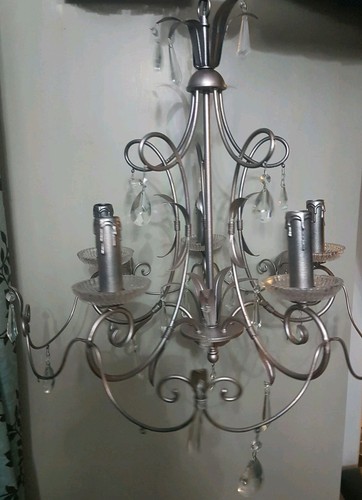 Large silver chandelier - large,