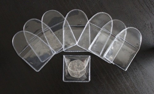 Clear plastic coin - plastic, holders