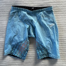 Speedo Men's LZR Fastskin Ignite Swimming Jammer - Picton Blue Size 26 (for 34)