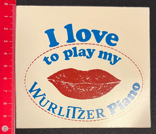 Wurlitzer piano decal sticker - piano,