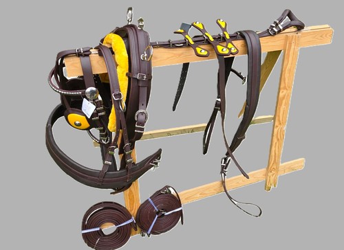 Leather tiedown driving cart - leather,
