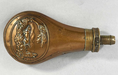 Antique powder flask patent - flask,