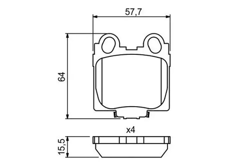 Brake pads 986 - 494, bosch