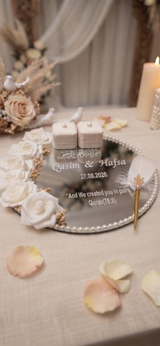 Customised wedding ring plate - customised,