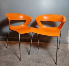 Italian Chairs – Kastel Kicca – 90’s Vintage Orange 🍊🇮🇹