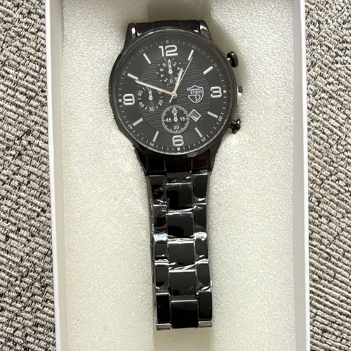 Men black stainless - men's, steel