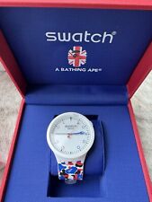 BAPE x Swatch Watch White Blue