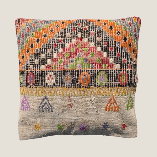Vintage turkish kilim cushion - turkish,