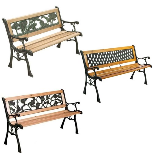 Wooden metal garden bench - wooden,