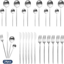 Global-Daily Cutlery Set 24-Piece Premium Stainless Steel knife and fork sets Kn