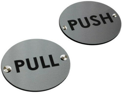 Pull push door signs - signs, shop