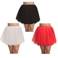 Long Tutu Ballet Skirt Satin Waistband Layered Tulle Adults 80s Fancy Dress 43cm