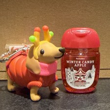Bath & Body Works Festive Dog Light-Up Pocketbac Holder & sanitizer NEW