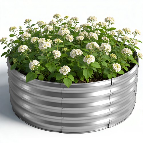 Galvanised steel raised garden - steel,