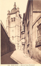 "Dole (Jura). Rue de Vieux Parlement" Carte Postale Vintage *Worldwide ship*