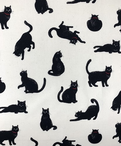 Cat fabric cream - cream, black