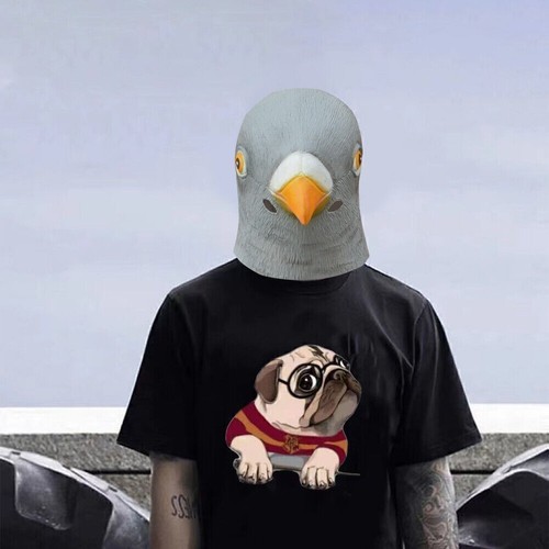Pigeon head mask creepy animal - mask,