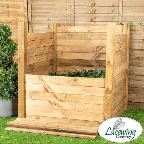 Wooden compost bin - compost,